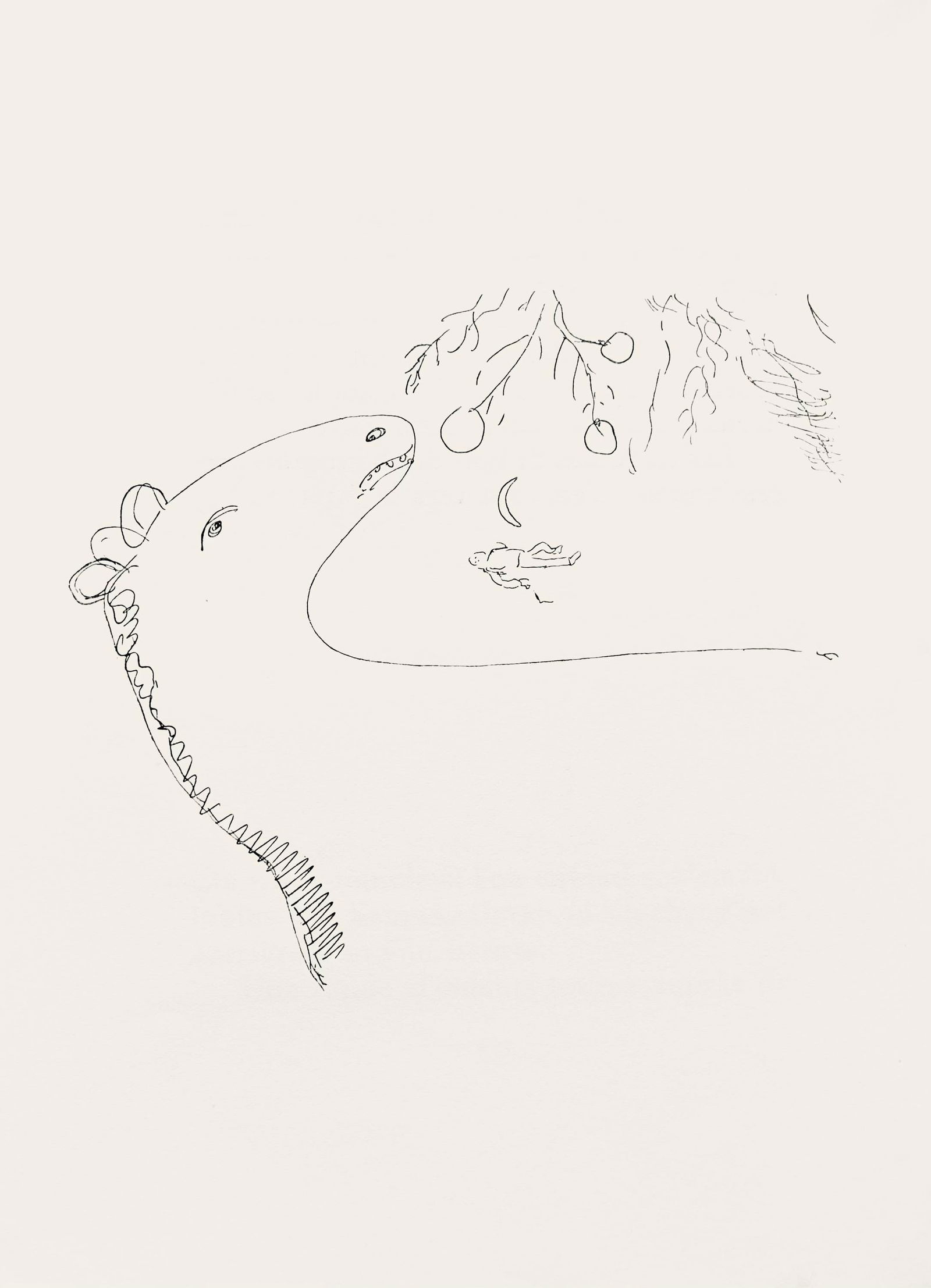 Marc Chagall, Composition, Suite Provinciale avec 92 dessins inedits de Marc Chagall, Limited: Lithograph on velin de Rives paper. Unsigned and unnumbered, as issued. Paper Size: 9.75 x 7.5 inches. Excellent condition, with text on verso, as issued. Notes: From the album, Suite Provinciale avec