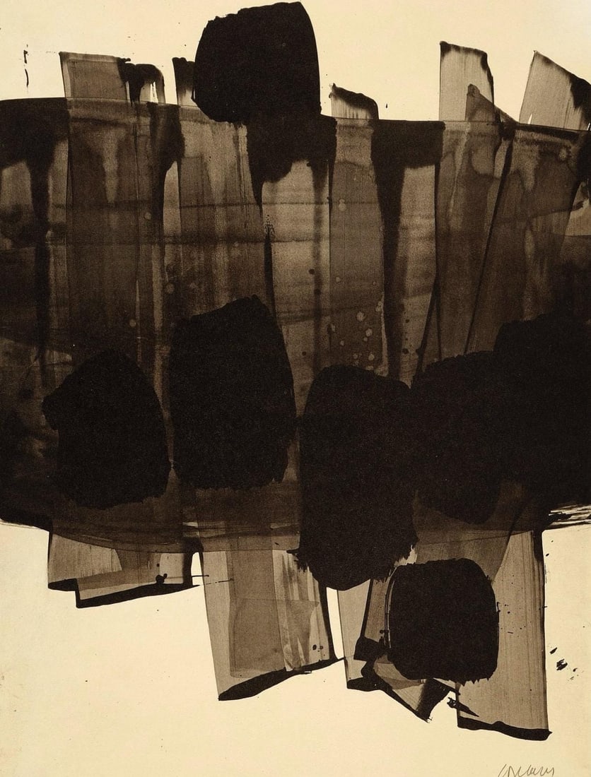 Pierre Soulages, Composition, Pierre Soulages, Peintres d'aujourd'hui, Limited Edition Heliogravure (1 of 4)
