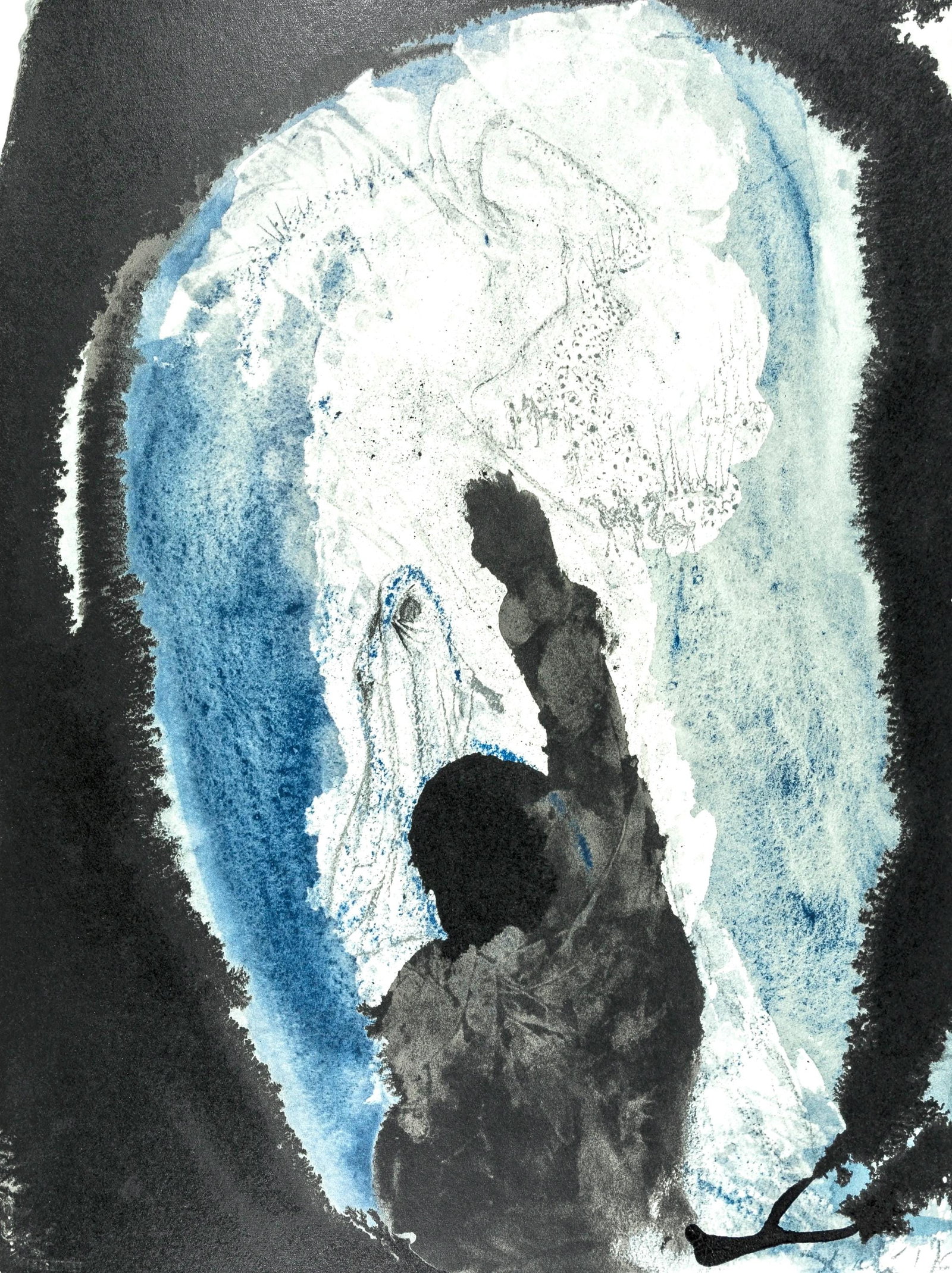 Salvador Dali, Composition (Michler/Lopsinger 1600; Field 69-3), Biblia Sacra, Limited Edition: Lithograph in colors on velin Fabriano charta ex meris pannis "ab alveo" manu fabricata, perlucidis figuris intexta paper. Paper size: 19 x 13.75 inches. Inscription: Signed in the plate and unnumbere