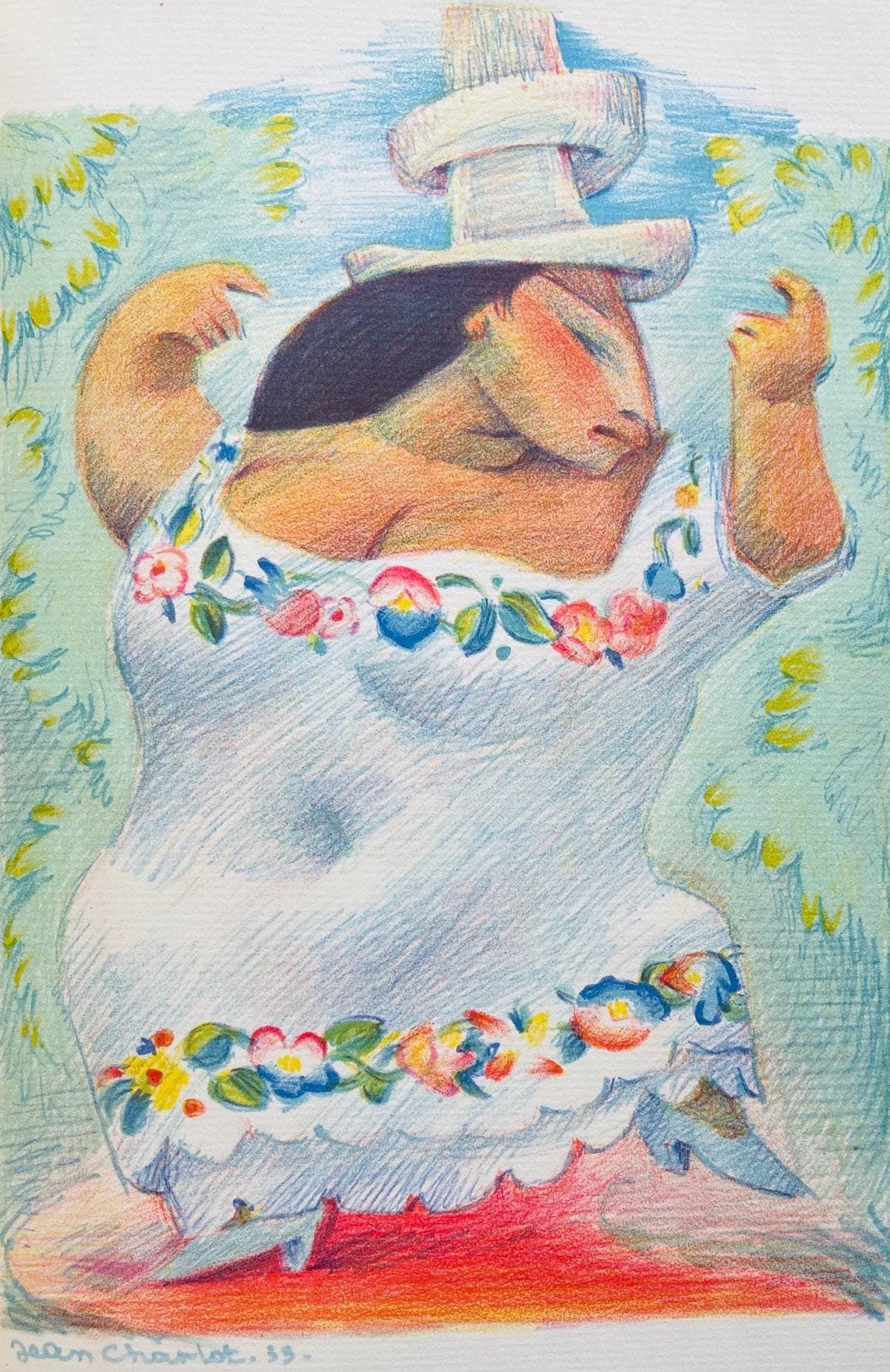 Jean Charlot, Composition, Limited Edition Lithograph (1 of 4)