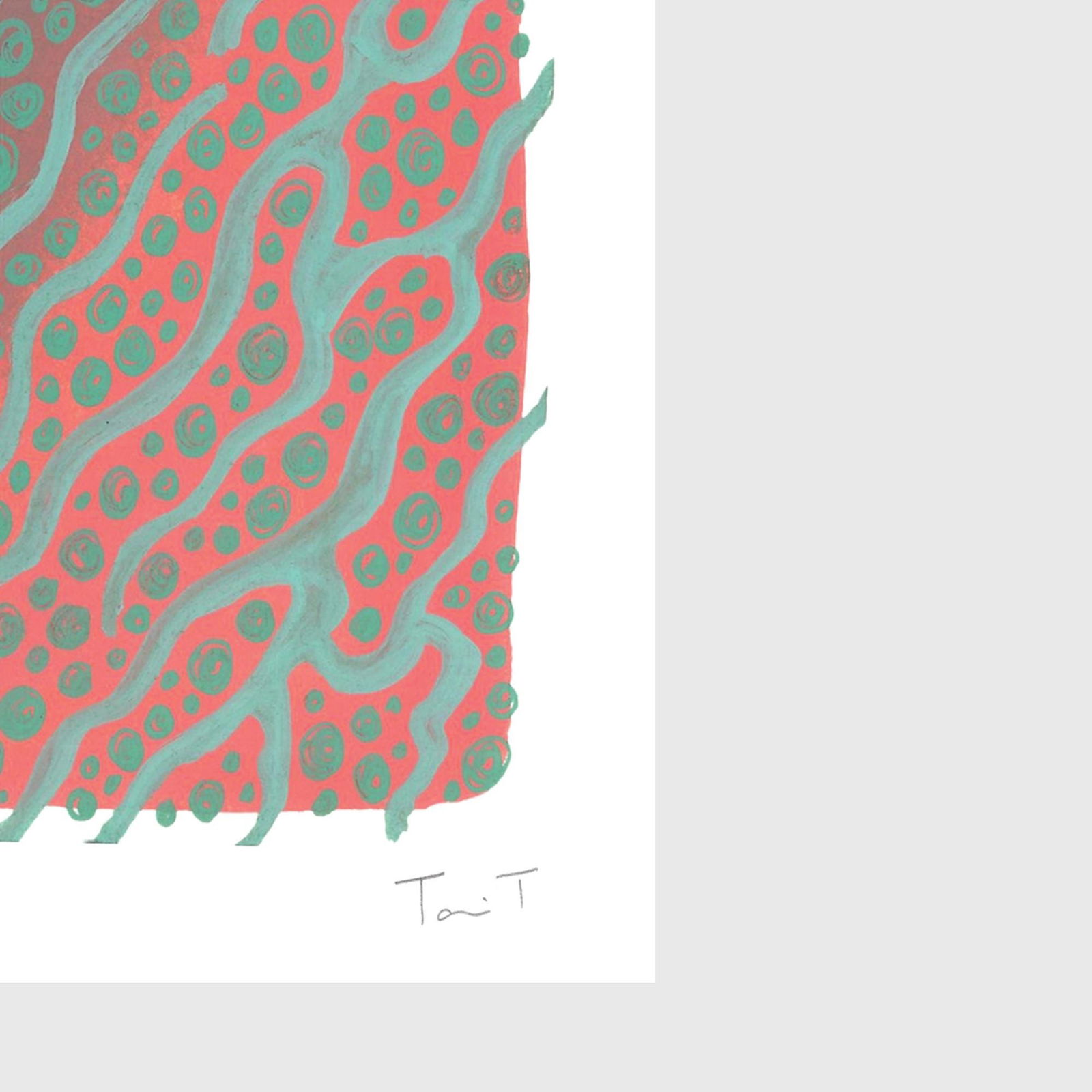 Cyan Drops with Multicolor Dots - 3