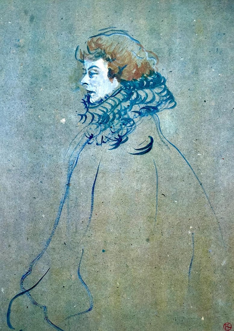 Henri de Toulouse-Lautrec, Composition, Derriere le miroir, Limited Edition Lithograph: Lithograph on velin paper. Paper size: 15 x 11 inches. Excellent condition. Inscription: Unsigned and unnumbered, as issued. Notes: From Derriere le miroir, N deg 158-159, 1966. Published by Aime Maeg