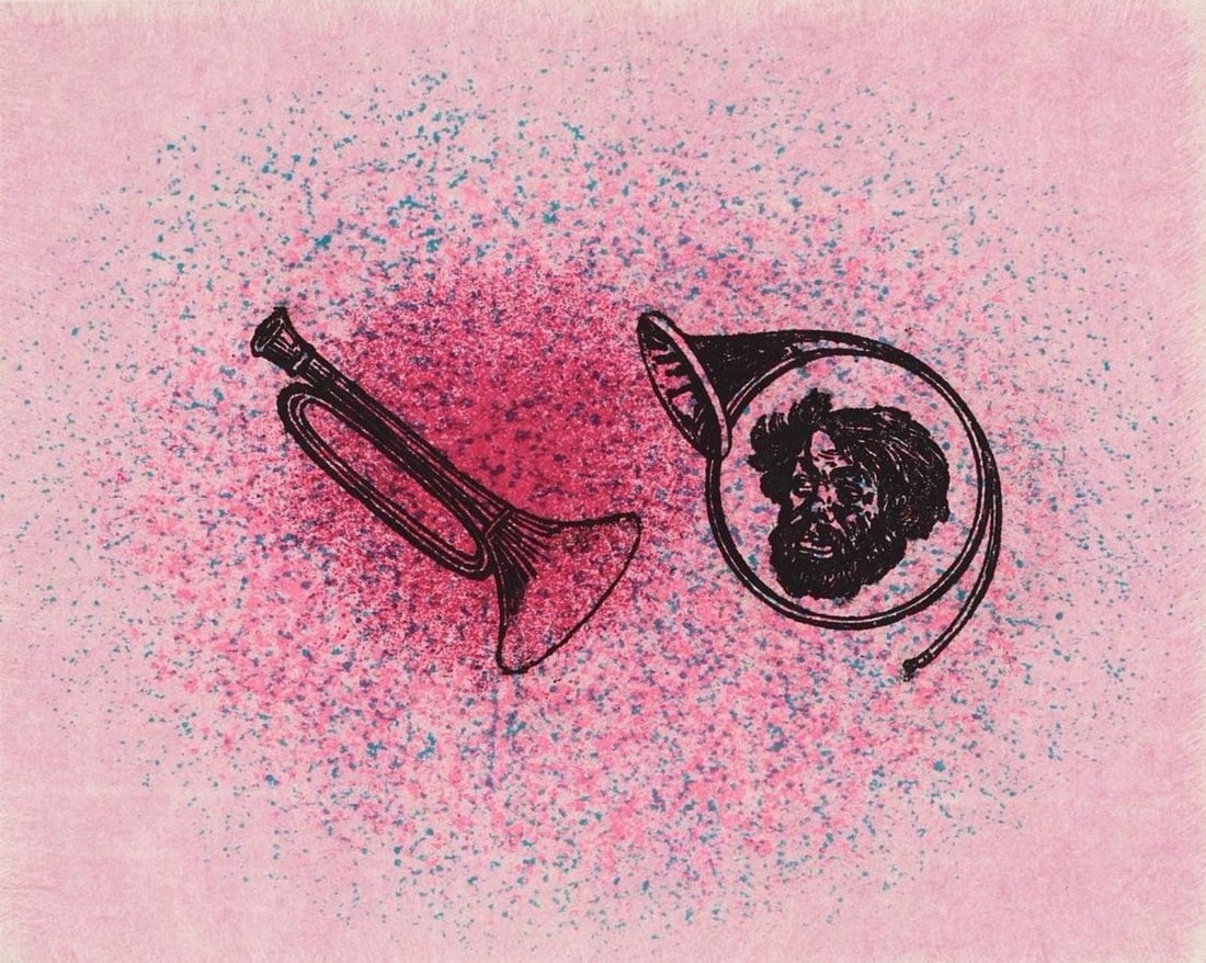 Max Ernst, Composition (Spies/Leppien 218), La Ballade du Soldat, Limited Edition Lithograph: Lithograph on velin d'Arches paper. Paper size: 21.875 x 15 inches. Excellent condition. Unsigned and unnumbered, as issued. Notes: From the folio, La Ballade du Soldat, 34 Lithographies Originales de