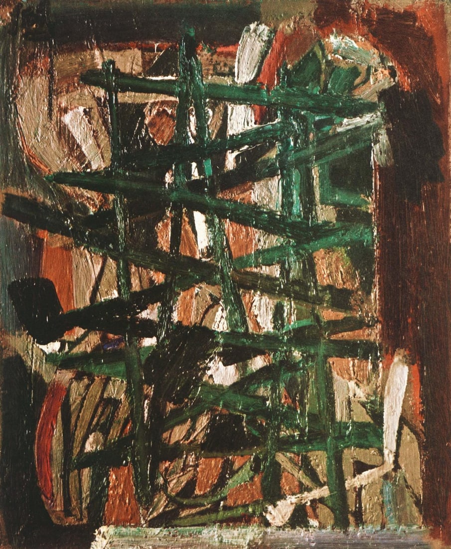 Nicolas de Stael, Barriere, Nicolas de Stael, Peintres d'aujourd'hui, Limited Edition Heliogravure: Heliogravure on velin paper. Paper Size: 13.78 x 10.83 inches. Inscription: Unsigned and unnumbered, as issued. Notes: From the folio, Nicolas de Stael, Peintres d'aujourd'hui, 1960. Published by Fern