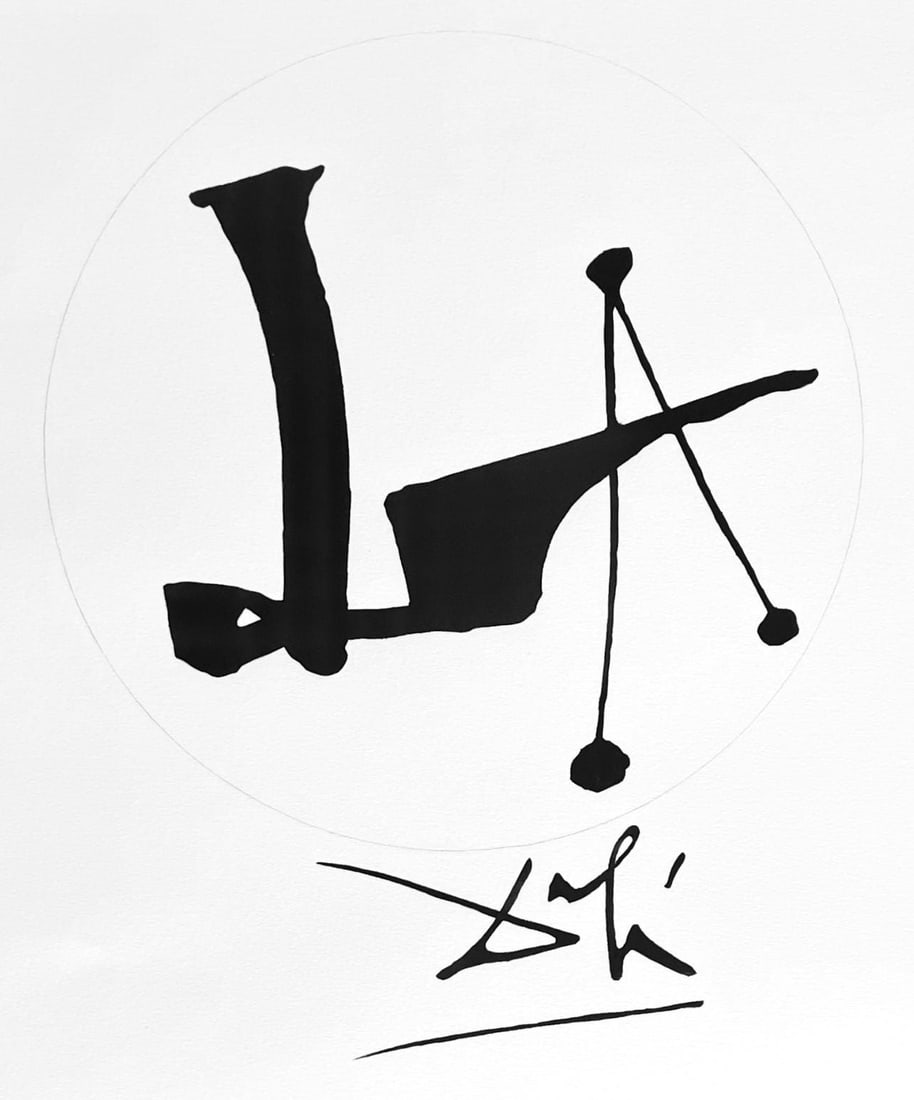 Salvador Dali, LA, Signed, Limited Edition Etching: Etching on velin d'Arches paper. Paper Size: 26 x 20 inches. Inscription: Signed in the plate and unnumbered, as issued. Condition: Excellent. Notes: Published and printed by Leon Amiel Publisher,