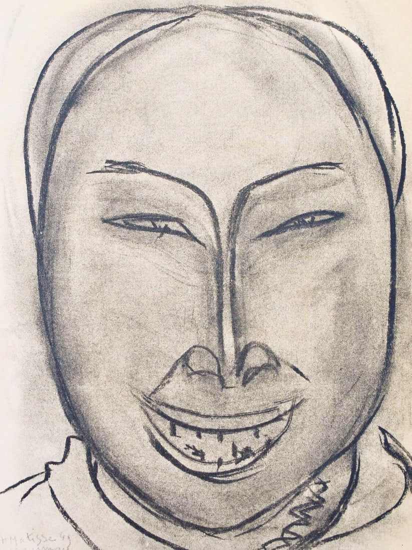 Henri Matisse, Esquiman, Portraits par Henri Matisse, Limited Edition Heliogravure: Heliogravure on velin paper, mounted on velin paper backing sheet, as issued. Paper Size: 12 x 9.25 inches; image size: 9.05 x 6.69 inches. Inscription: Signed in the plate and unnumbered, as issued.