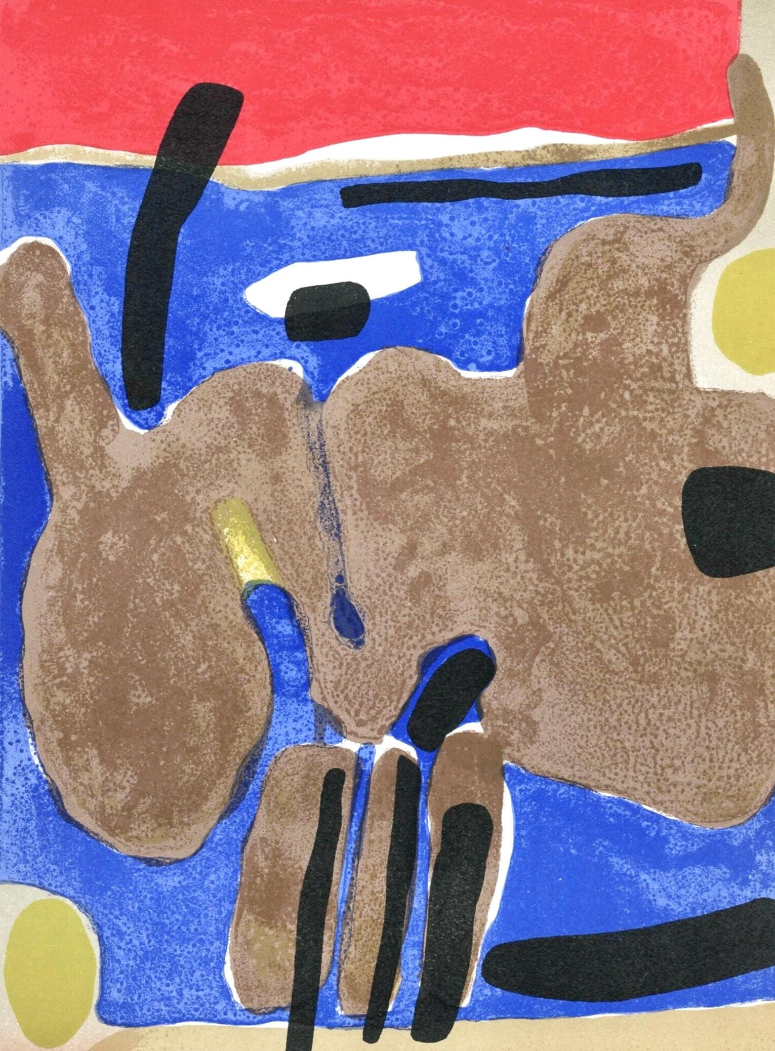 Maurice Esteve, La barque echouee, Prints from the Mourlot Press, Limited Edition Lithograph (1 of 4)