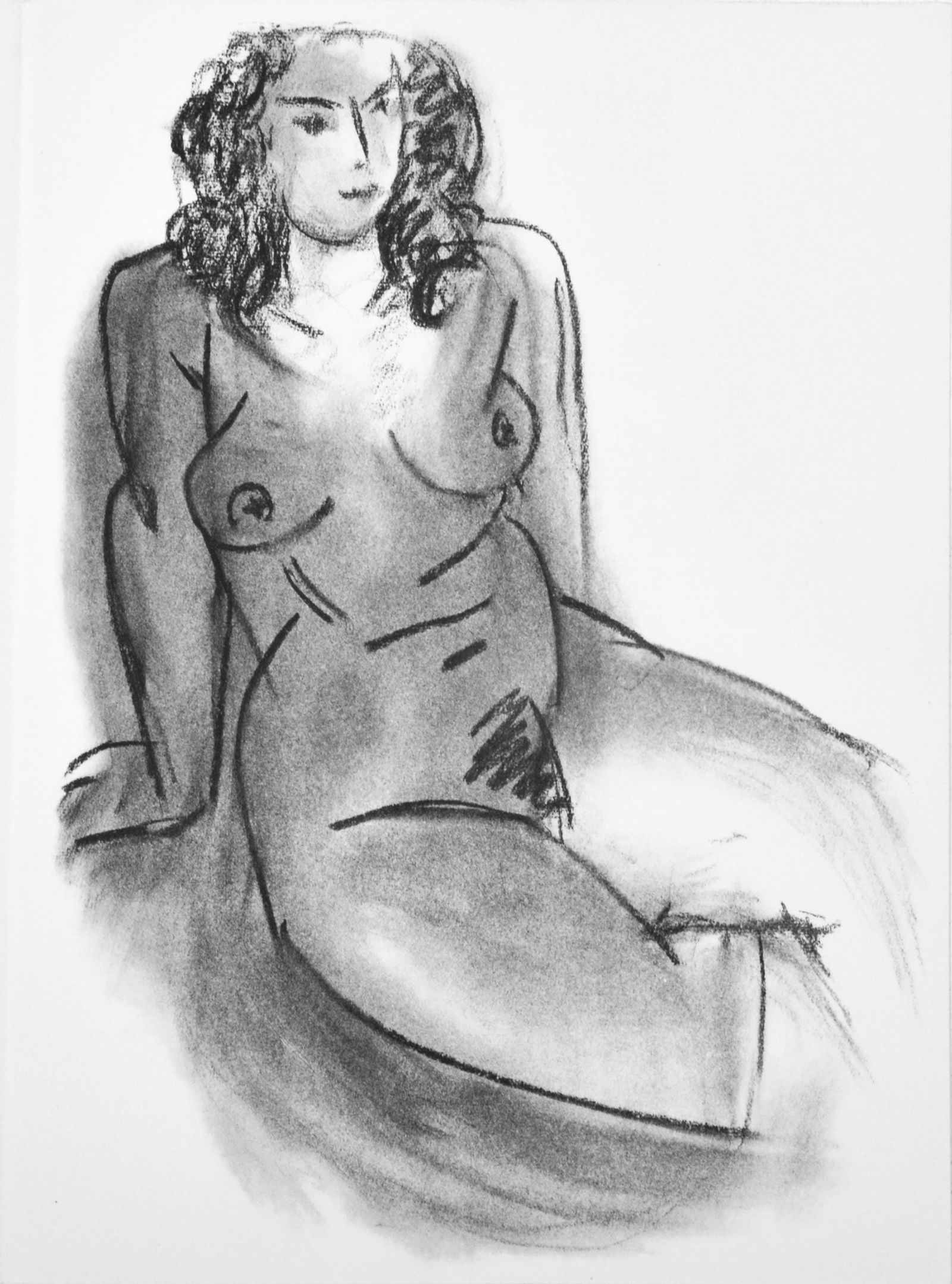 Henri Matisse, Composition, Derriere le miroir, Limited Edition Lithograph: Lithograph on velin paper. Paper Size: 15 x 11 inches. Excellent condition. Inscription: Unsigned and unnumbered, as issued. Notes: From Derriere le miroir, N deg 46-47, 1952. Published by Aime