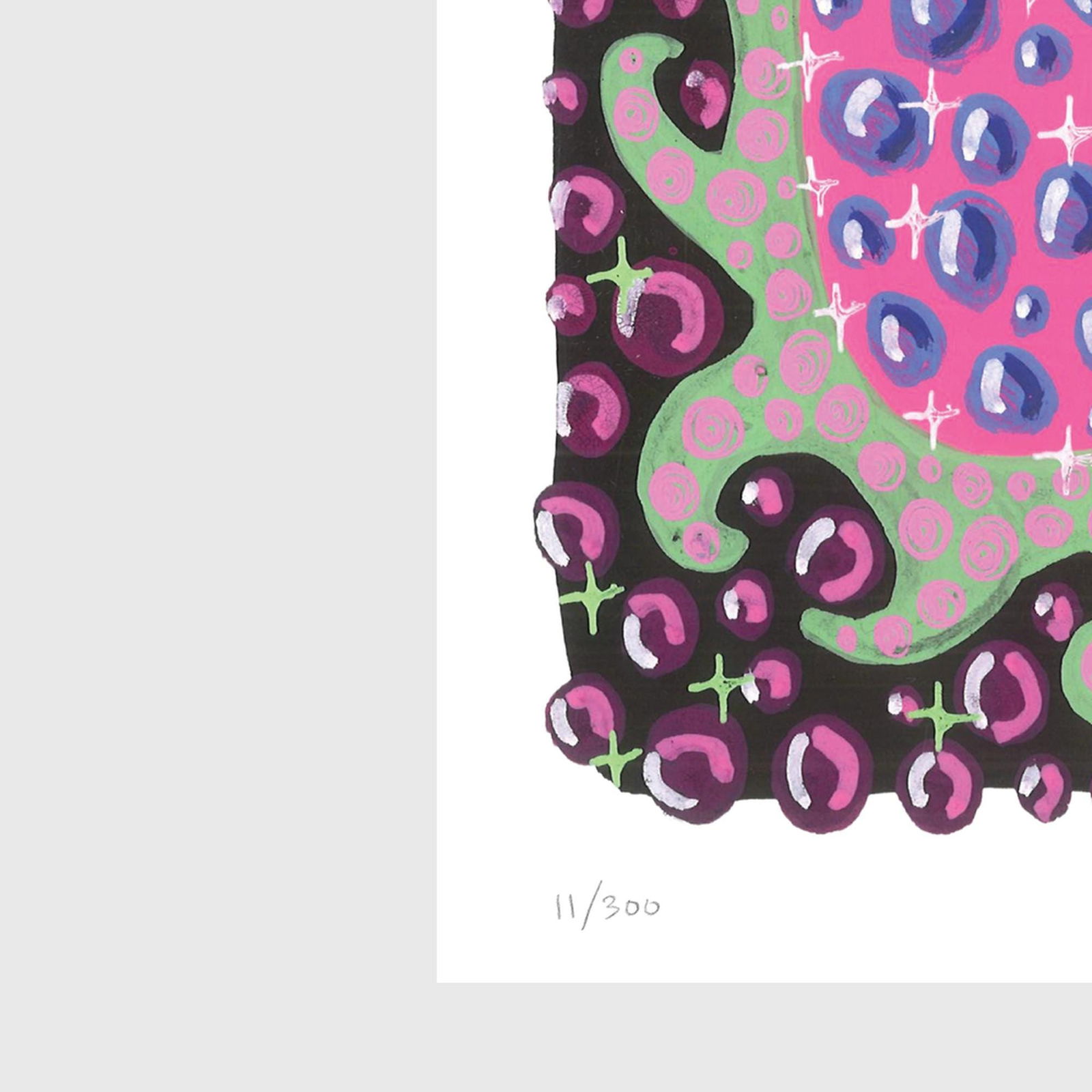 Green Drops with Blue Dots - 2