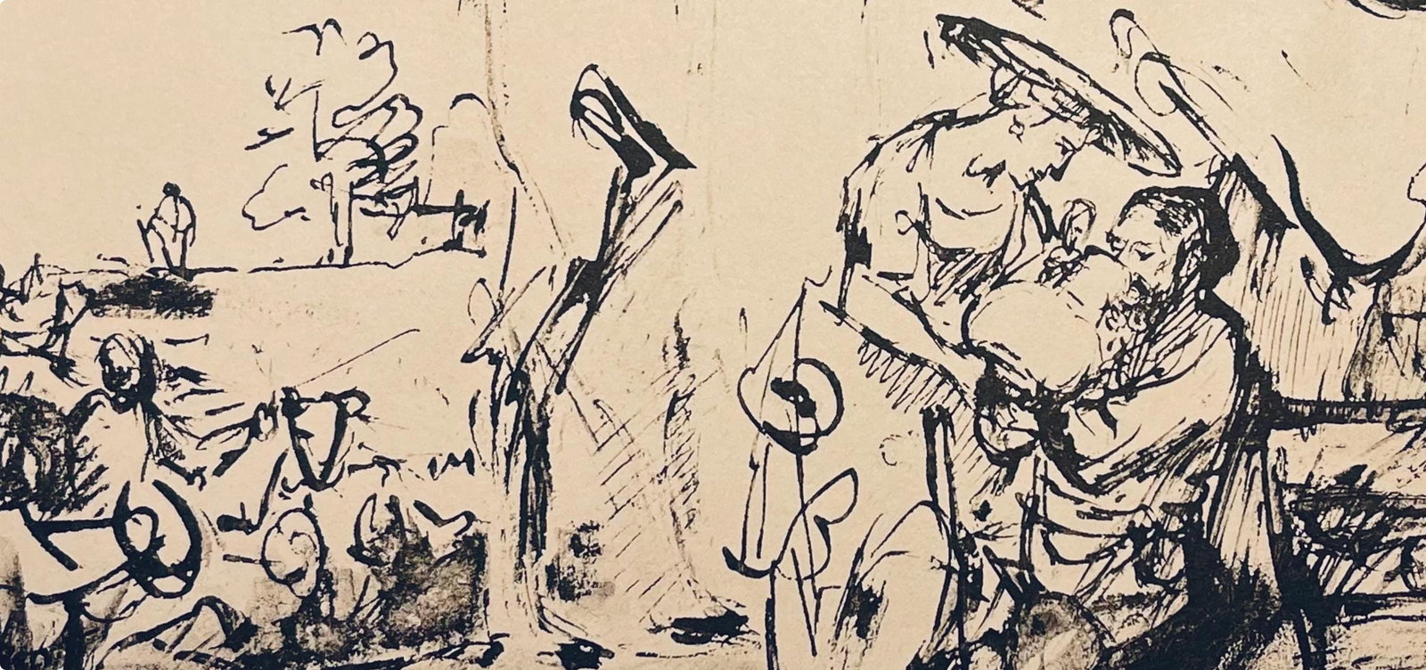 Rembrandt van Rijn, Eliezer and Rebekah at the Well, Rembrandt, Drawings from the Bible, Limited - 4