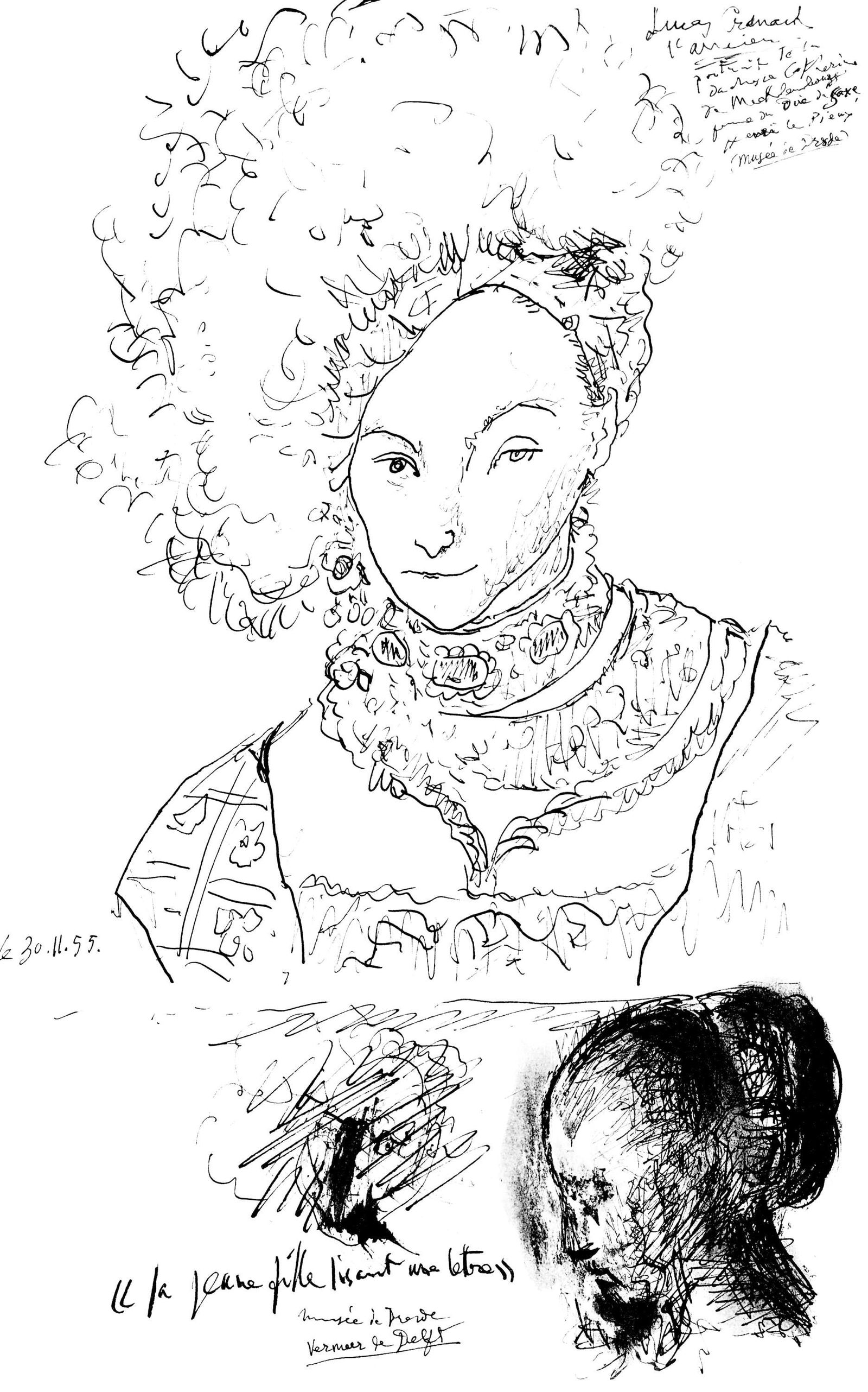 Pablo Picasso, Composition (Cramer 101), Carnet de la Californie, Limited Edition Collotype: Collotype on velin d'Arches paper. Paper size: 16.5 x 10.375 inches. Inscription: Unsigned and unnumbered, as issued. Catalogue raisonne reference: Goeppert, Sebastian, et al. Pablo Picasso, the