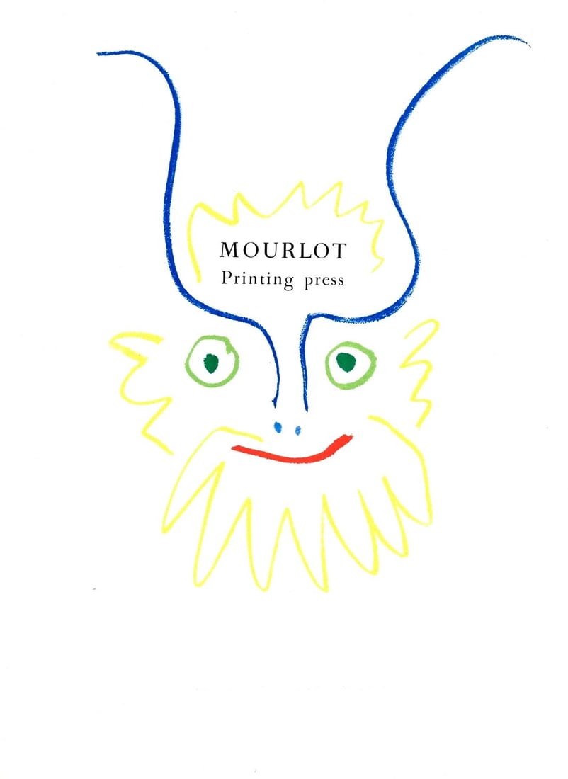 Pablo Picasso, Composition, Prints from the Mourlot Press, Limited Edition Lithograph: Lithograph on velin d'Arches paper. Paper Size: 10 x 7.5 inches. Inscription: Unsigned and unnumbered, as issued. Notes: From the album, Prints from the Mourlot Press, exhibition sponsored by the Fren