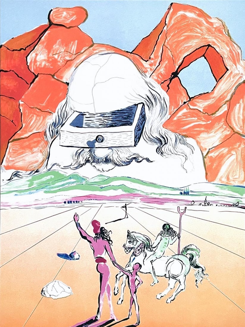 Salvador Dali, Le chemin de la sagesse, Signed, Limited Edition Archival Pigment Print: Archival pigment print on velin paper. Paper Size: 24 x 18 inches. Inscription: Fac-simile signed and numbered, as issued. Condition: Excellent. Notes: Published and printed by Max-Inter, Ltd., Burban