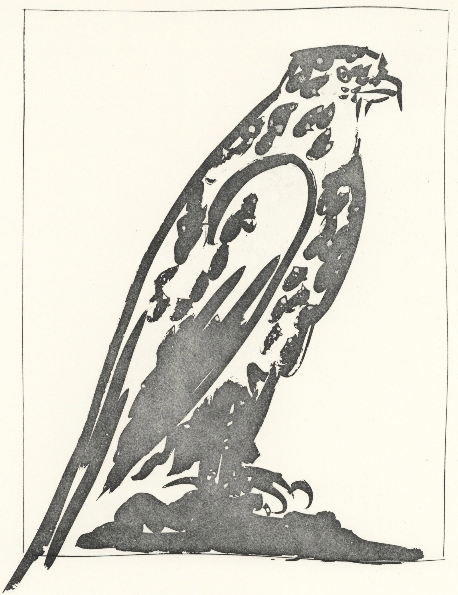 Pablo Picasso, L'Epervier (The Hawk) (Orozco p.82), Histoire naturelle, Limited Edition Lithograph: Lithograph on papier bouffant des Papeteries de Casteljoux paper. Unsigned and unnumbered, as issued. Paper Size: 12.99 x 9.84 inches. Catalogue raisonne reference: Orozco, Miguel. The Orozco Collecti