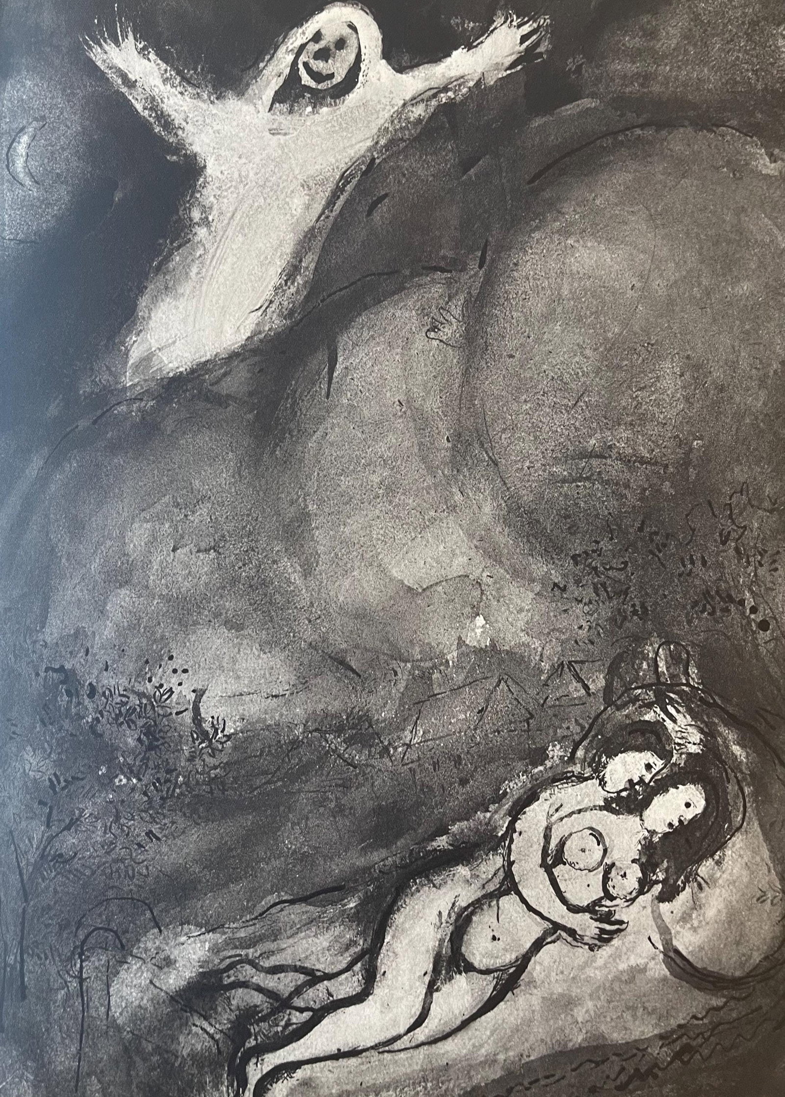 Marc Chagall, Composition, Contes de Boccace, Verve: Revue Artistique et Litteraire, Limited Edition: Lithograph on velin des Papeteries du Marais paper. Unsigned and unnumbered. Paper Size: 13.94 x 10.31 inches. Excellent condition. Notes: From the volume, Verve: Revue Artistique et Litteraire, Vol.