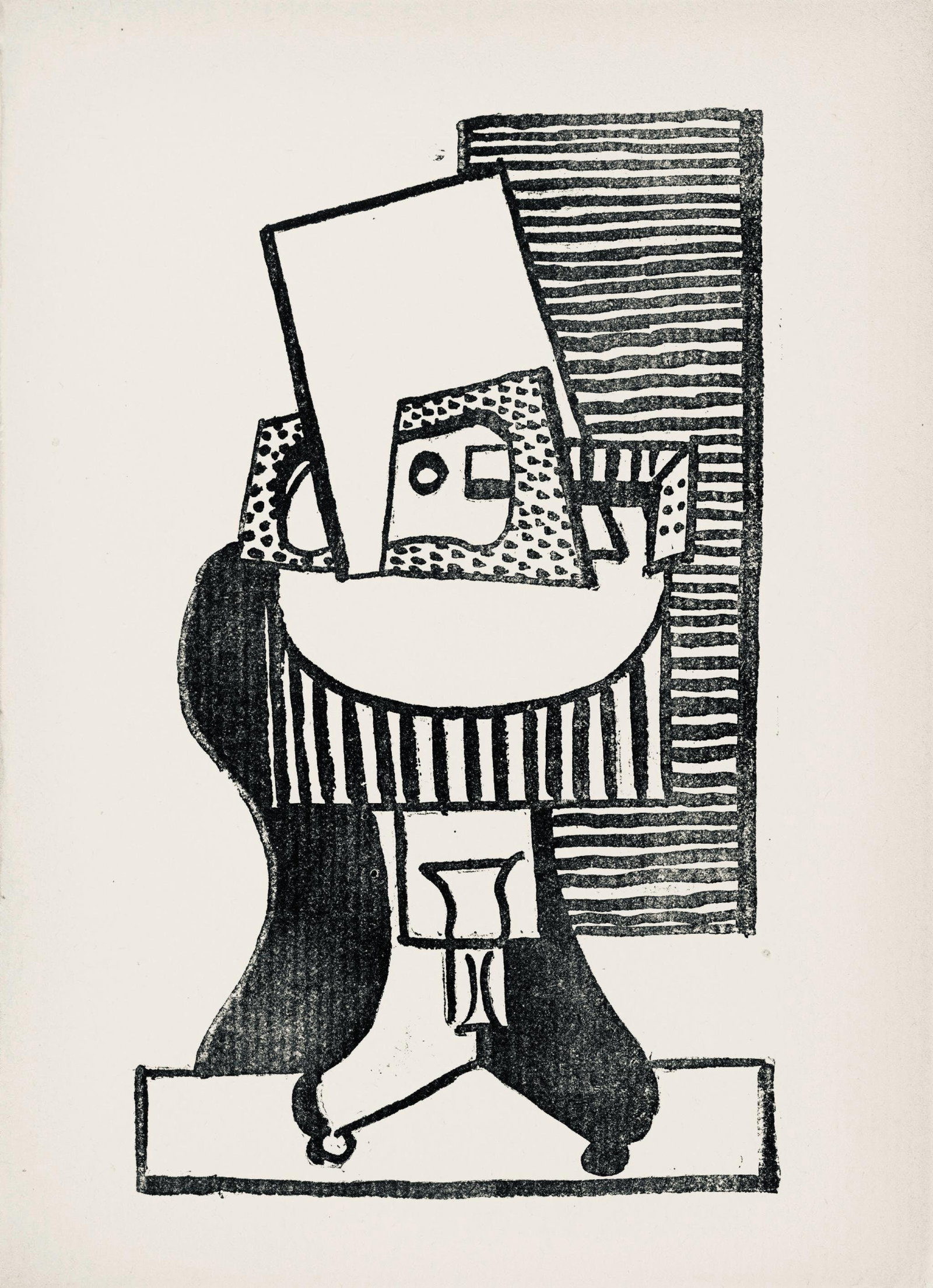 Pablo Picasso, Composition (Horodisch: No. D5; Orozco No. 17), Feu de Joie, Limited Edition Woodcut (1 of 4)