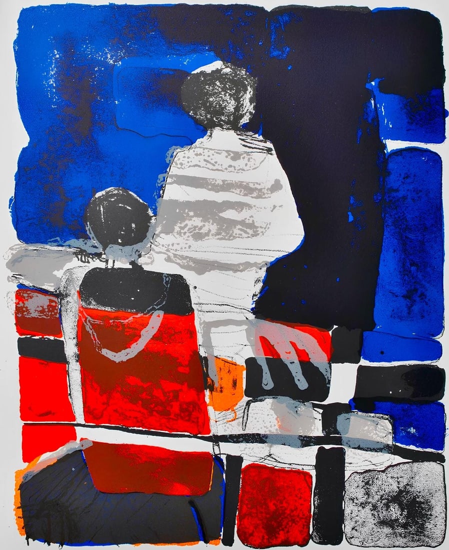 Paul Guiramand, Composition, Œuvres completes d'Albert Camus, Limited Edition Lithograph (1 of 4)