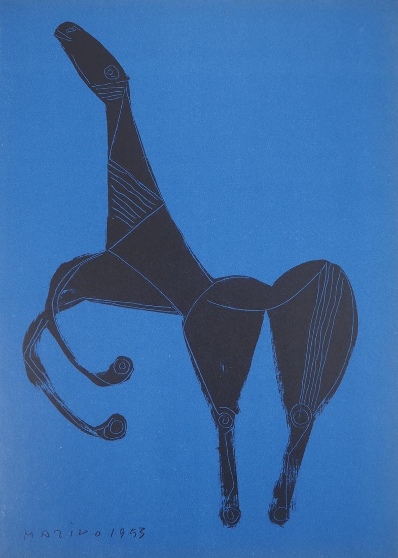 Marino Marini, Composition, XXe siecle, Limited Edition Lithograph (1 of 4)