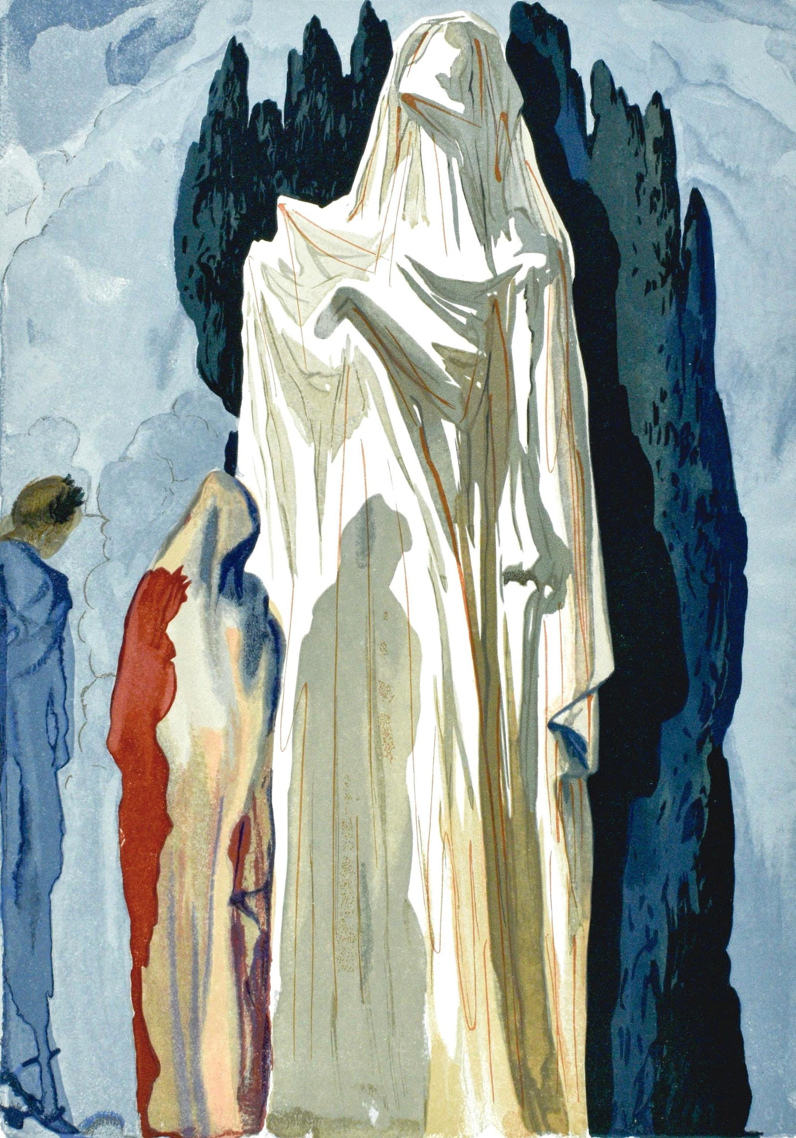 Salvador Dali, Inferno X (Michler/Lopsinger 1039-1138; Field 189-200), La Divina Commedia, Limited: Woodcut in colors on velin pur chiffon de Rives paper. Paper size: 13 x 10.375 inches. Inscription: Unsigned and unnumbered, as issued. Catalogue raisonne references: Dali, Salvador, et al. Salvador D