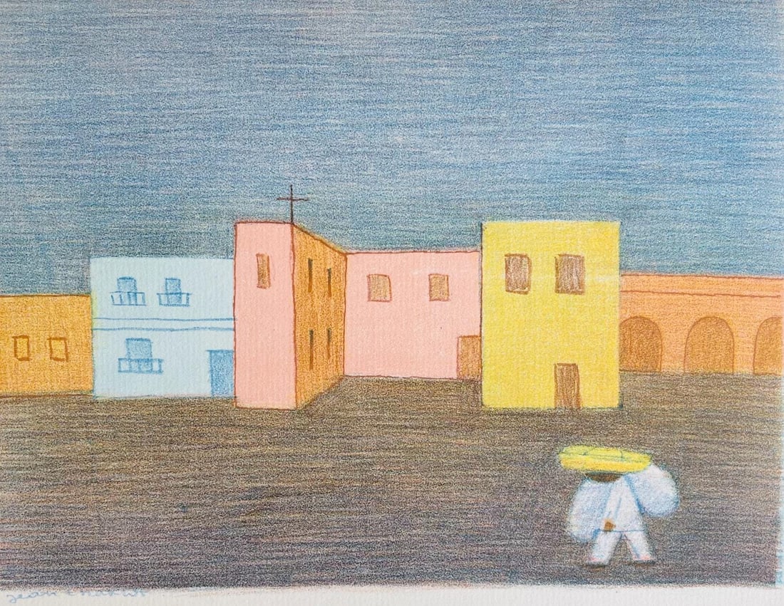 Jean Charlot, Composition, Limited Edition Lithograph: Lithograph on velin paper. Paper size: 8.75 x 11 inches. Excellent condition. Unsigned and unnumbered, as issued. Notes: From the album, Picture Book, 32 Original Lithographs By Jean Charlot, 1933. Pu