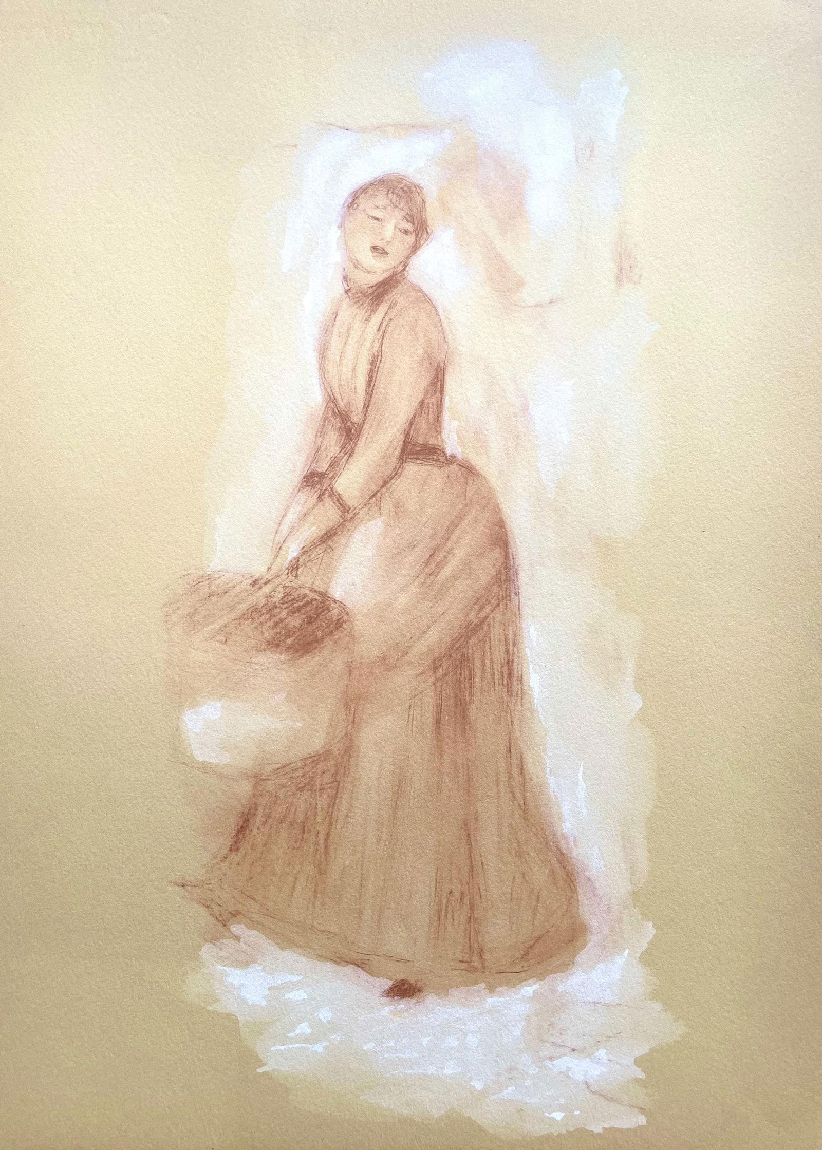 Pierre-Auguste Renoir, Composition, Seize Aquarelles et Sanguines de Renoir, Limited Edition: Lithograph and Stencil on velin Johannot d'Arches paper. Inscription: Unsigned and unnumbered. Paper Size: 15 x 10.75 inches. Excellent condition. Notes: From the folio, Seize Aquarelles et Sanguines