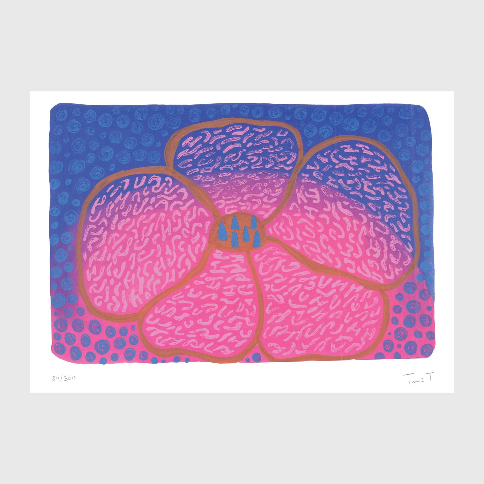 Pink & Blue Rafflesia Flower: Artist: Tanvi Thakur (1996) Title: Pink & Blue Rafflesia Flower, Rafflesia Series Year: 2026 Medium: Archival Pigment Print on Paper Edition: 300 Size: 8 x 6 inches Inscription: Signed and numbered by