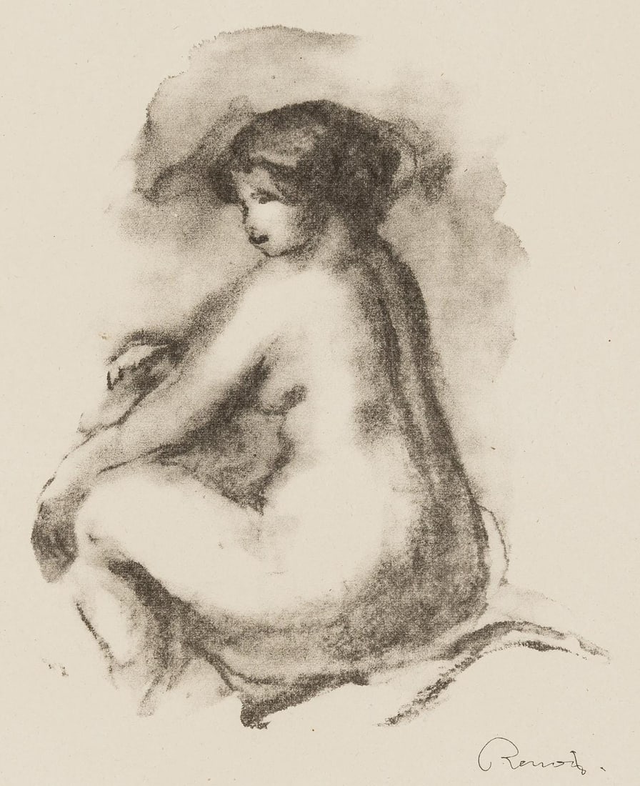 Pierre-Auguste Renoir, Femme nue assisse, Limited Edition Lithograph (1 of 4)
