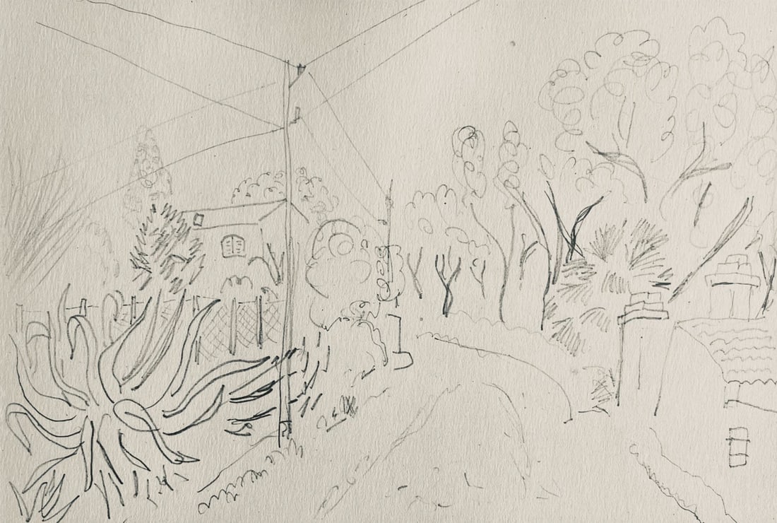 Henri Matisse, Composition (Dutel 3), Dessins de Henri-Matisse, Limited Edition Lithograph: Lithograph on velin Lafuma paper. Unsigned and unnumbered. Paper Size: 10 x 8 inches. Excellent condition. Notes: From the album, Dessins de Henri-Matisse, 1925. Published by Editions des Quatre