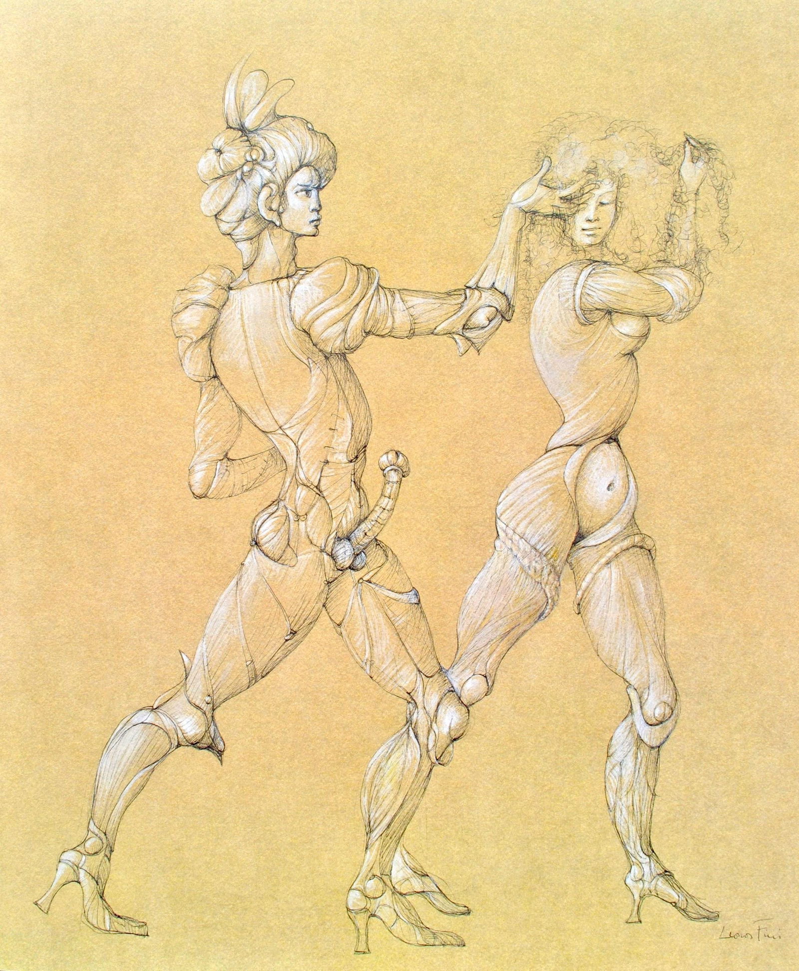 Leonor Fini, Composition, Fruits de la Passion, XXe siecle, Limited Edition Heliogravure: Heliogravure on velin de Rives pur chiffon paper, manufactured by Les papeteries de Rives, Voiron, France. Paper Size: 16.93 x 14.17 inches. Inscription: Signed in the plate and unnumbered, as issued.