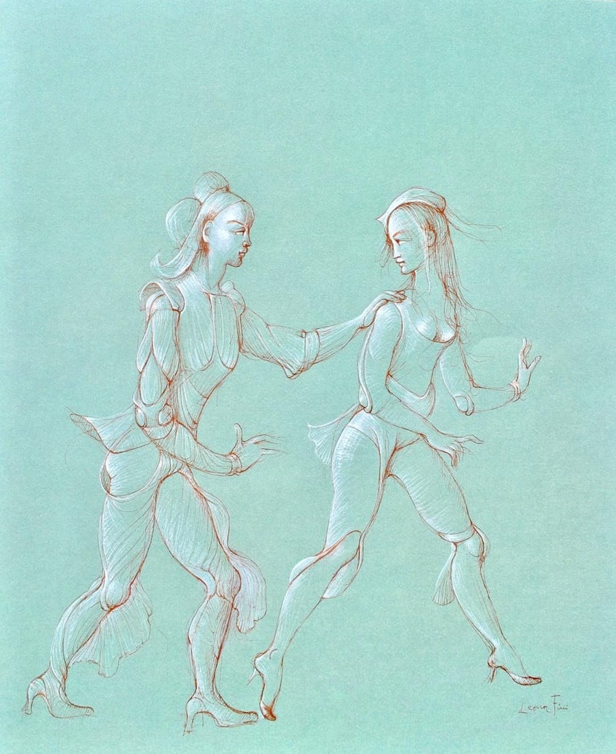 Leonor Fini, Composition, Fruits de la Passion, XXe siecle, Limited Edition Heliogravure: Heliogravure on velin de Rives pur chiffon paper, manufactured by Les papeteries de Rives, Voiron, France. Paper Size: 16.93 x 14.17 inches. Inscription: Signed in the plate and unnumbered, as