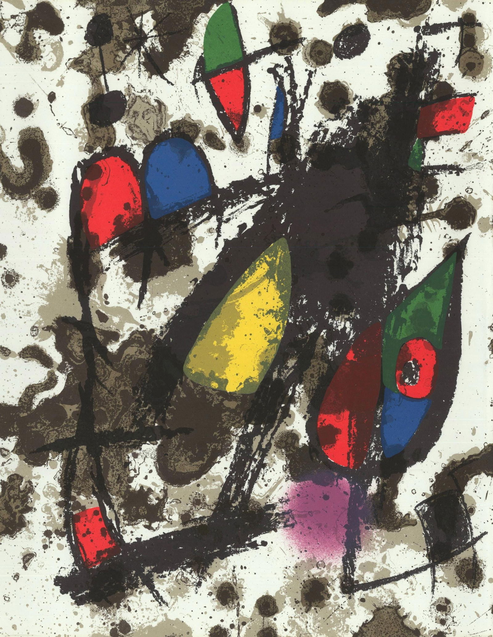 Joan Miro, Composition, (Cramer 249; Mourlot 1036), Joan Miro Lithographs, Limited Edition (1 of 4)