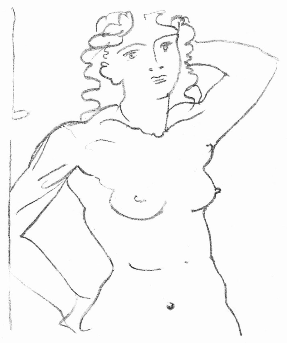 Andre Derain, Buste de femme, Souvenirs et Portraits d'Artistes, Limited Edition Lithograph: Lithograph on velin d'Arches paper. Paper Size: 12.81 x 9.81 inches. Inscription: Unsigned and unnumbered, as issued. Condition: Very good/excellent, consistent with age. Notes: From the album, Souven