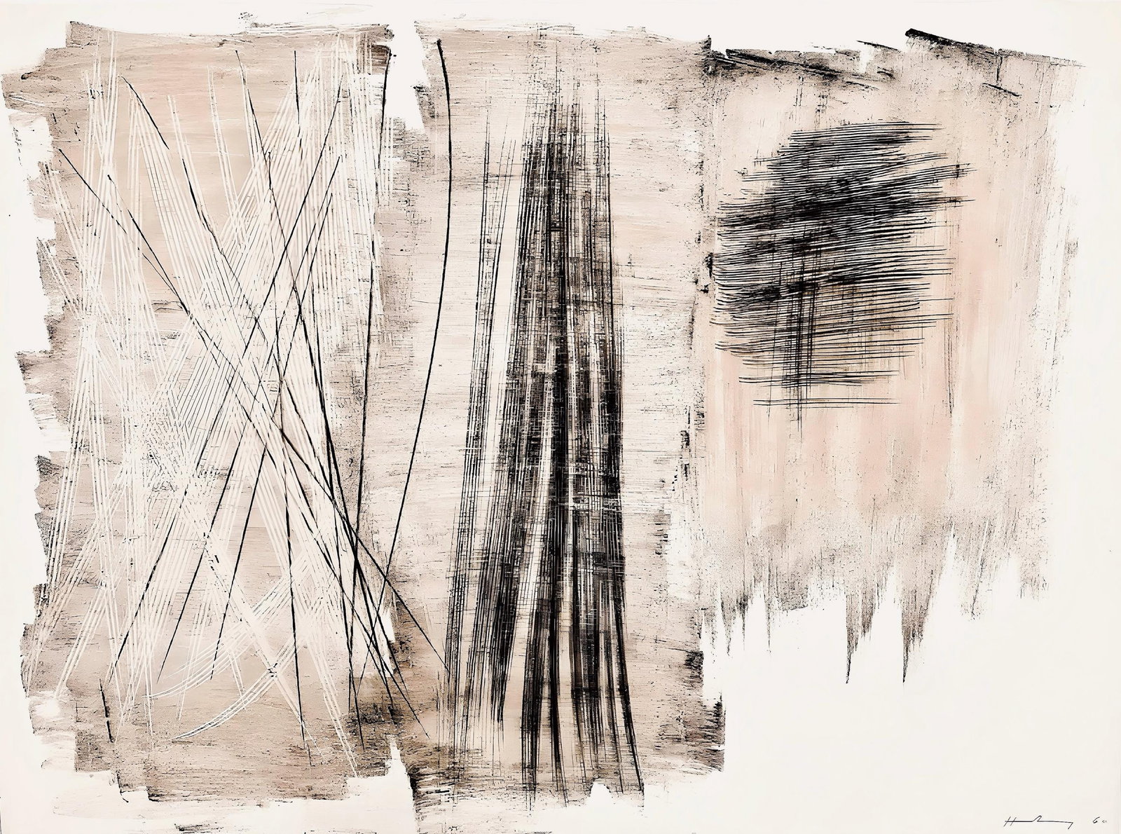 Hans Hartung, P. 1960-165, Hans Hartung, Peintres d'aujourd'hui, Limited Edition Heliogravure: Heliogravure on velin paper. Paper Size: 10.83 x 13.78 inches. Inscription: Signed in the plate and unnumbered, as issued. Notes: From the folio, Hans Hartung, Peintres d'aujourd'hui, 1962. Published