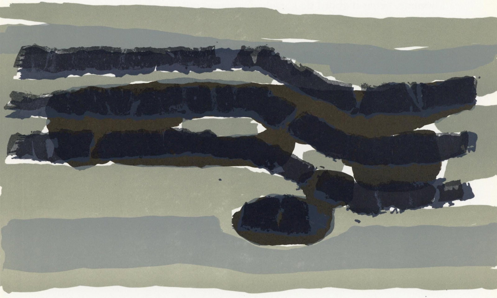 Raoul Ubac, Composition, Derriere le miroir, Limited Edition Lithograph (1 of 4)