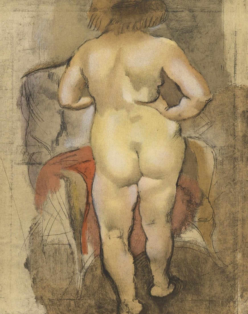 Jules Pascin, Venus de dos, Pascin, Limited Edition Lithograph: Lithograph on grand velin Renage paper. Paper size: 12.25 x 9.5 inches. Excellent condition. Inscription: Unsigned and unnumbered, as issued. Notes: From the album, Pascin, 1954. Published by Editions