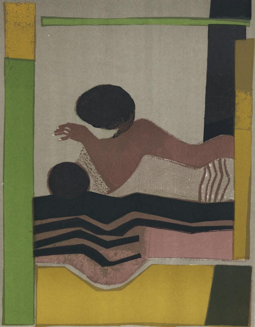 Andre Minaux, Composition, L'Odyssee, Limited Edition Lithograph (1 of 4)