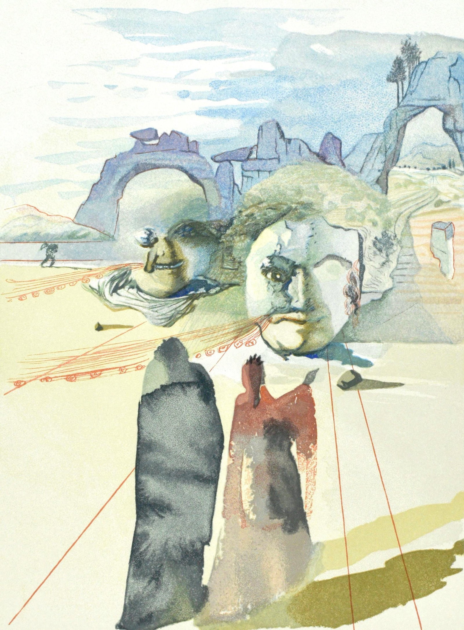 Salvador Dali, Purgatorio XX (Michler/Lopsinger 1039-1138; Field 189-200), La Divina Commedia, (1 of 4)