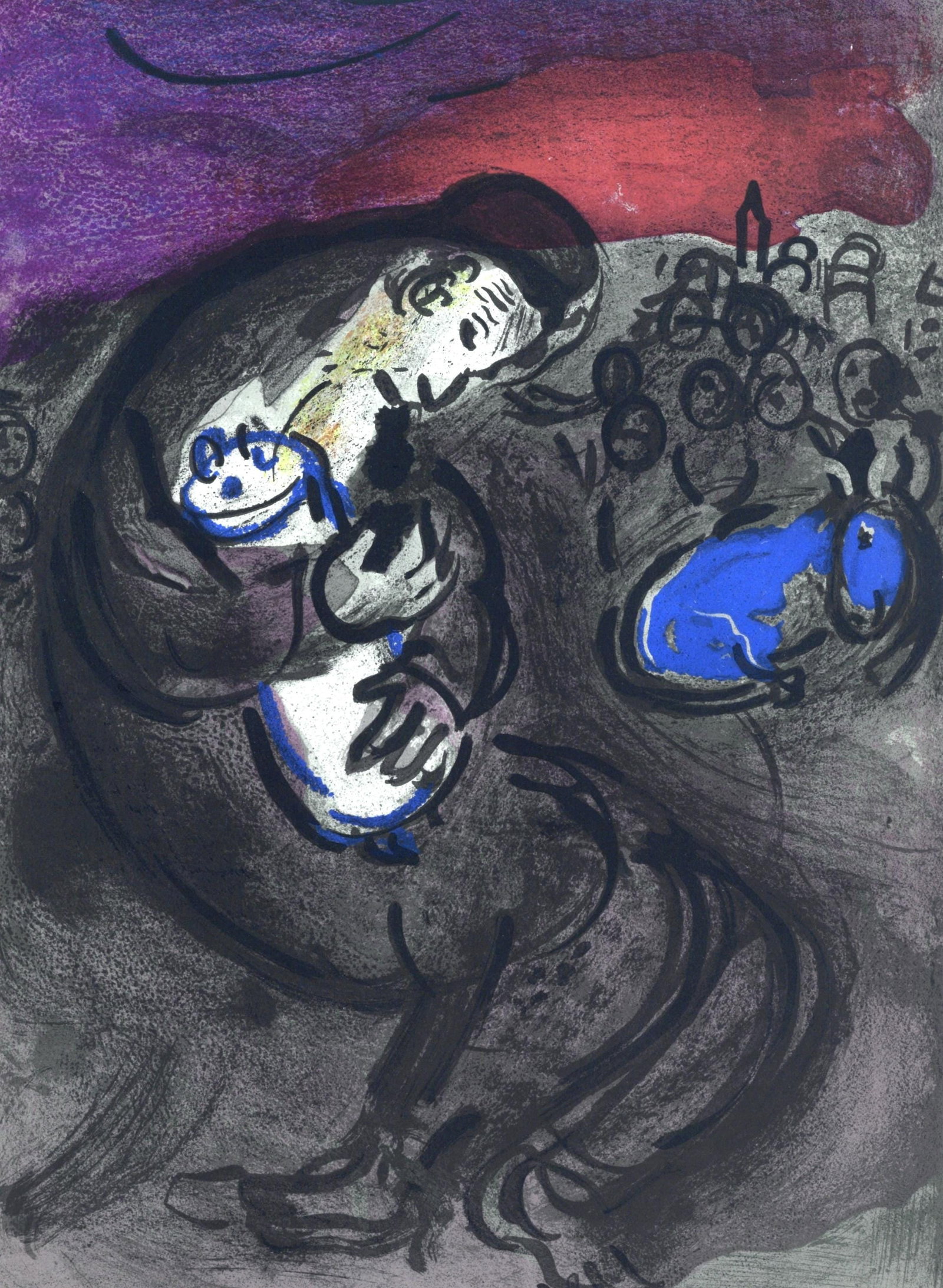 Marc Chagall, Pleurs de Jeremie (Mourlot 117-46; Cramer 25), Dessins Pour La Bible, Verve, Revue, (1 of 4)