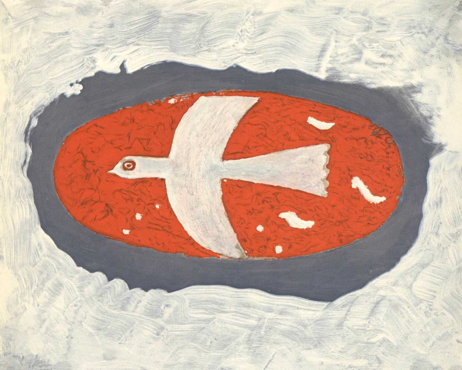 Georges Braque, Composition, Derriere le miroir, Limited Edition Lithograph: Lithograph on velin paper. Paper size: 15 x 11 inches. Excellent condition. Inscription: Unsigned and unnumbered, as issued. Notes: From Derriere le miroir, N deg 166, 1967. Published by Aime Maeght,