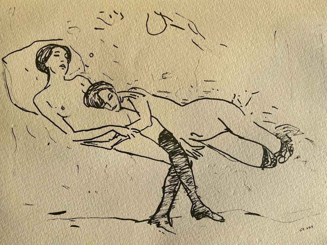 Albert Marquet, Nus., Marquet, Limited Edition Lithograph: Lithograph on velin du Canson & Montgolfier Vidalon-Les-Annonay paper. Unsigned and unnumbered. Paper Size: 12.5 x 9.75 inches. Excellent condition. Notes: From the album, Marquet, 1948. Published by