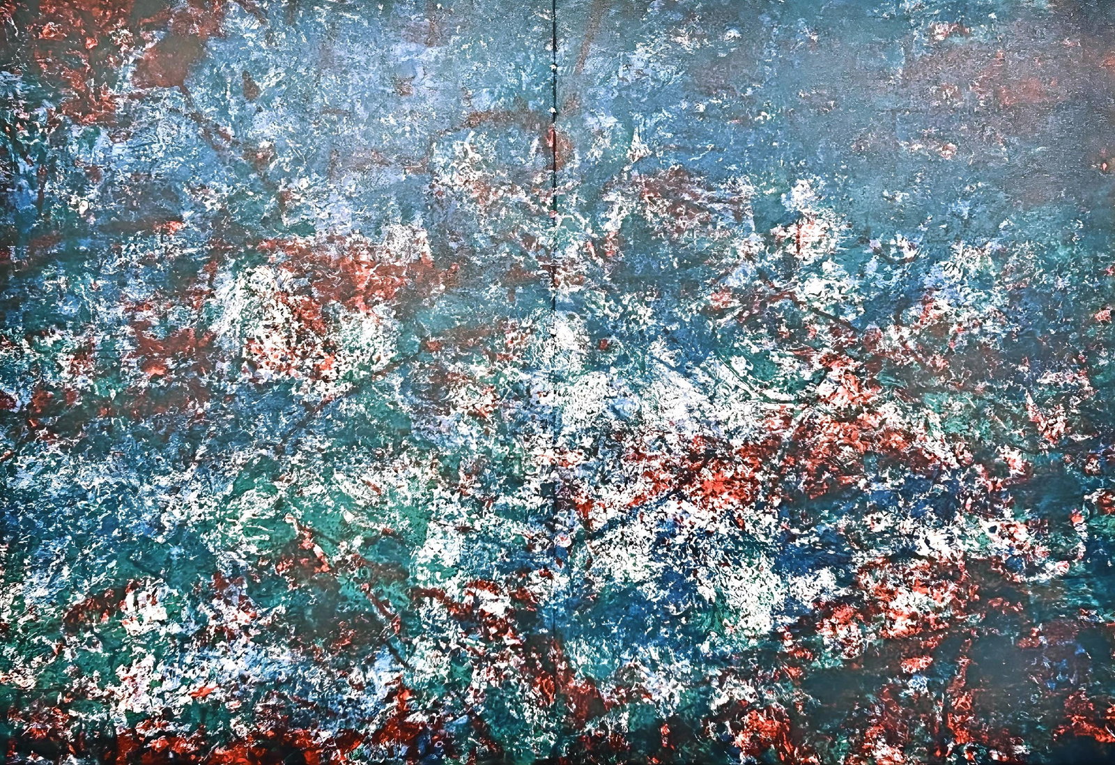 Francois Fiedler, Composition, Hommage a Aime et Marguerite Maeght, Derriere le miroir, Limited: Lithograph on velin paper. Paper Size: 15 x 22 inches, with centerfold, as issued. Inscription: Unsigned and unnumbered, as issued. Notes: From the folio, Derriere le miroir, N deg 250, Hommage a