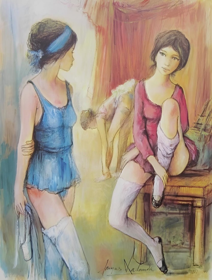 Jacques Lalande, Apres de la danse, Original Edition Offset Lithograph (1 of 4)