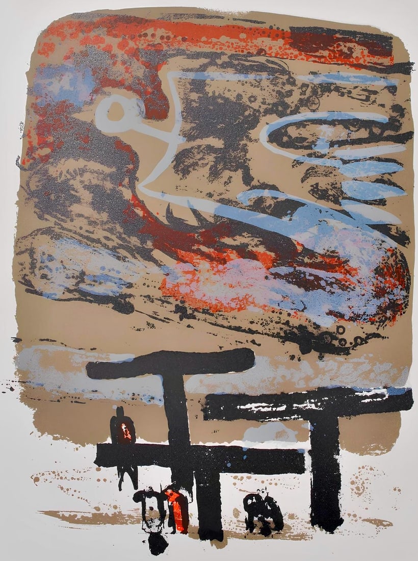Paul Guiramand, Composition, Œuvres completes d'Albert Camus, Limited Edition Lithograph (1 of 4)