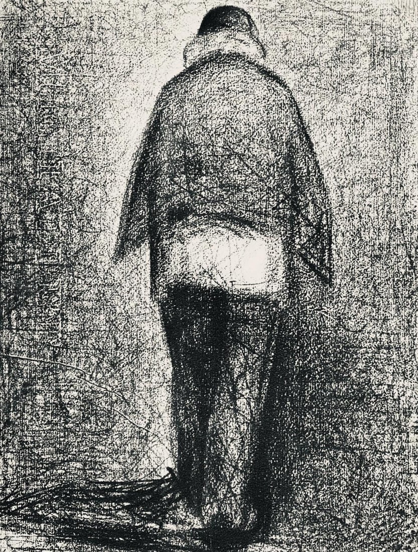 Georges Seurat, L'homme au plaid, Seurat, Limited Edition Lithograph: Lithograph on velin du Canson & Montgolfier Vidalon-Les-Annonay paper. Paper size: 12.5 x 9.75 inches. Excellent condition. Inscription: Unsigned and unnumbered, as issued. Notes: From the album,