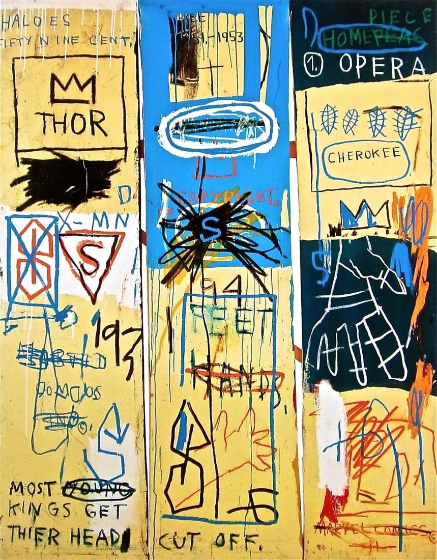 Jean-Michel Basquiat, Charles The First, Official Edition Archival Pigment Print: Archival pigment print on semi-gloss archival paper. Paper Size: 24 x 18 inches. Inscription: Unsigned and unnumbered, as issued. Condition: Excellent. Notes: Licensed by Artestar, New York; published
