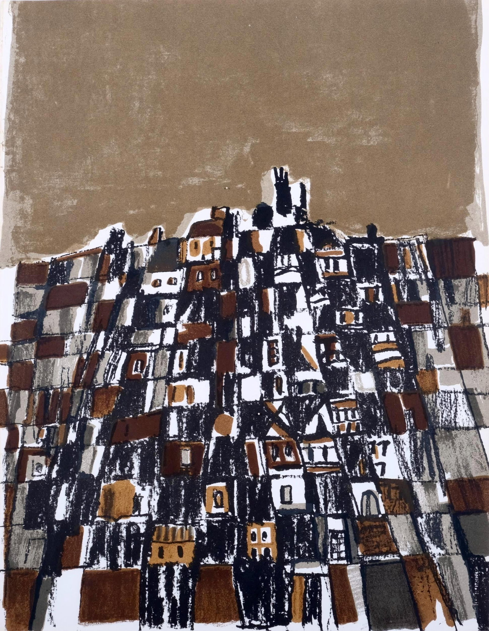 Maria Helena Vieira da Silva, Ville espagnole, XXe siecle, Limited Edition Lithograph (1 of 4)