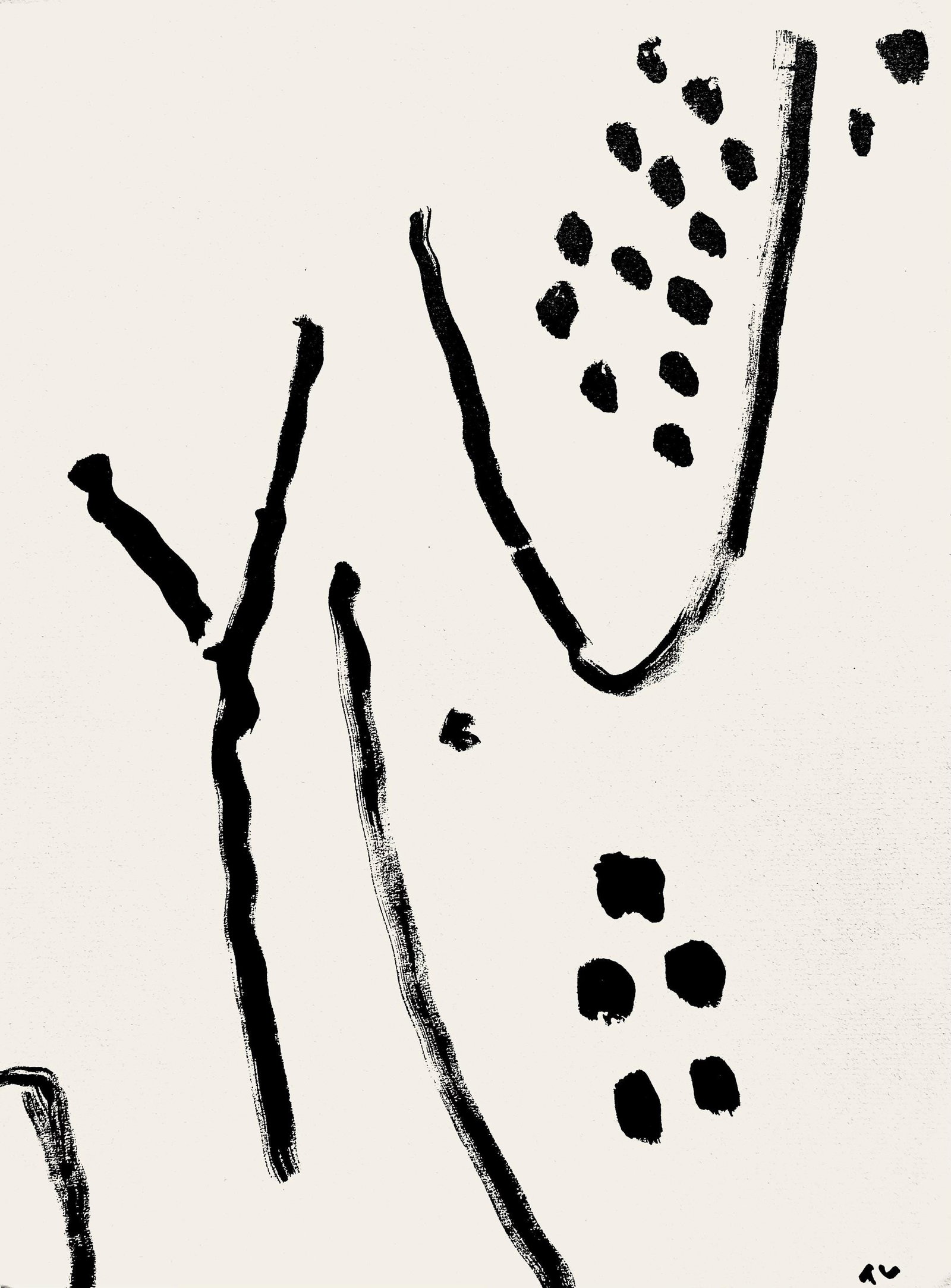 Pierre Tal-Coat, Composition, Derriere le miroir, Limited Edition Lithograph: Lithograph on velin paper. Paper size: 15 x 11 inches. Excellent condition. Inscription: Unsigned and unnumbered, as issued. Notes: From Derriere le miroir, N deg 131, 1962. Published by Aime Maeght,