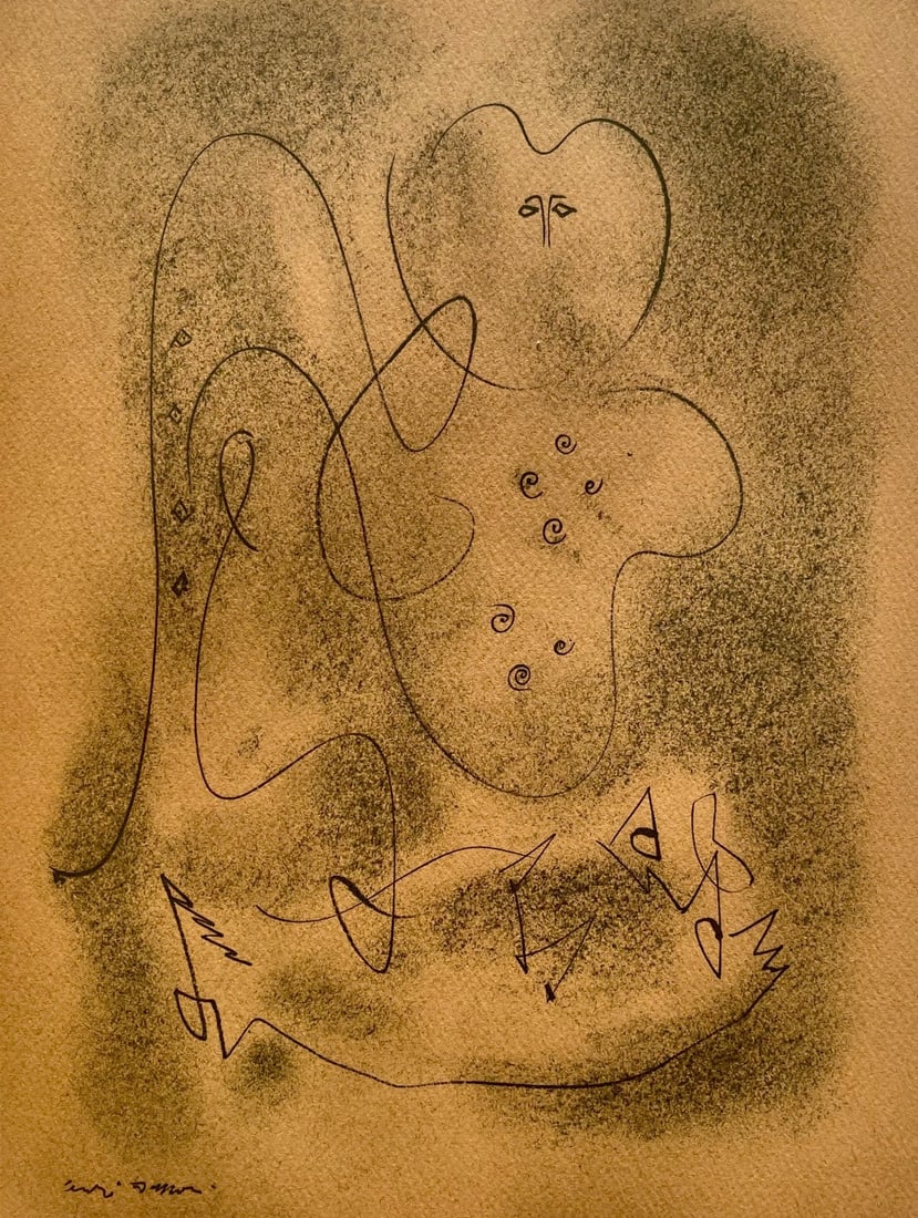 Andre Masson, La pieuvre, Masson Dessins, Limited Edition Lithograph: Lithograph on velin du Lana Papiers Speciaux paper. Inscription: unsigned and unnumbered. Paper Size: 12.5 x 9.75 inches. Excellent condition. Notes: From the volume, Masson Dessins, 1951. Published b
