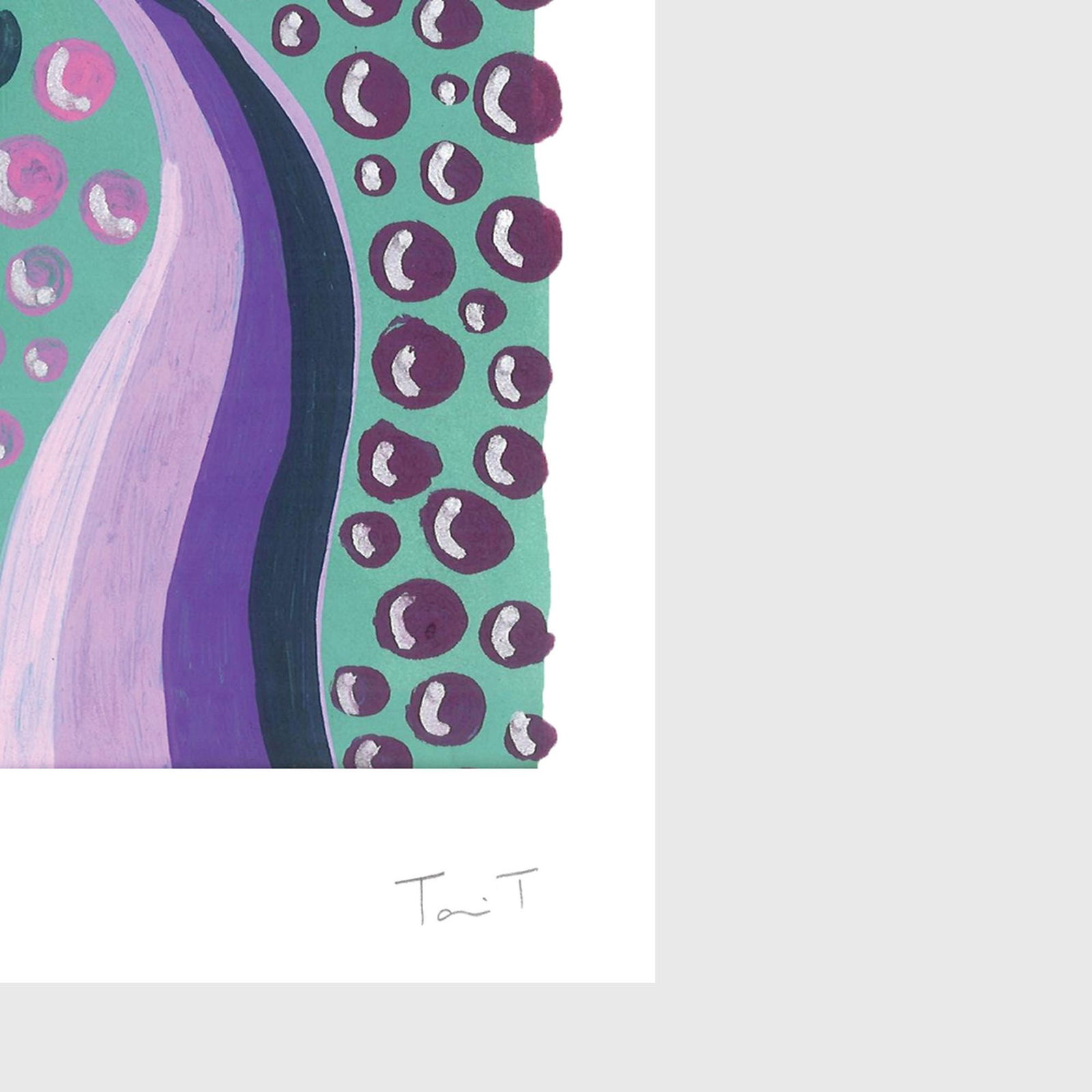 Purple Drops with Dots - 3