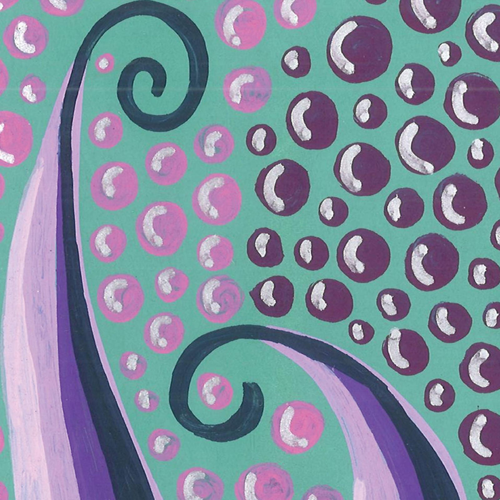 Purple Drops with Dots - 4